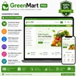 Download GreenMart GPL Theme – Best WordPress theme for organic and grocery stores